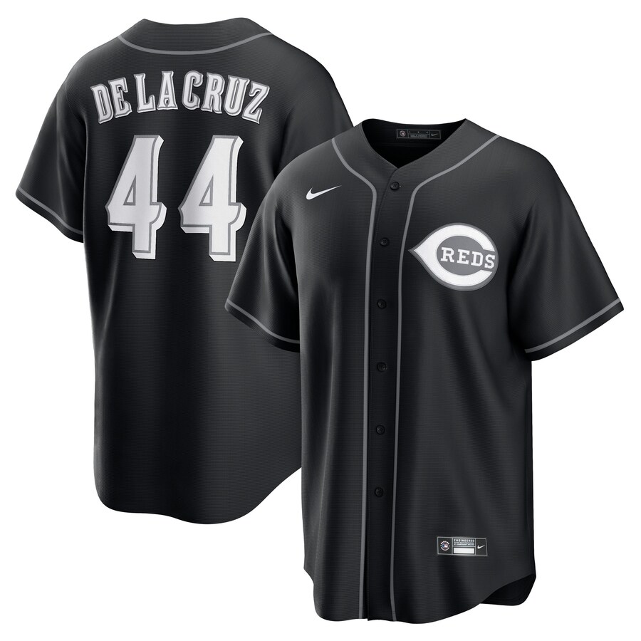 Men's Cincinnati Reds Elly De La Cruz Nike Black Lights Out Replica Player Jersey - ujerseystore