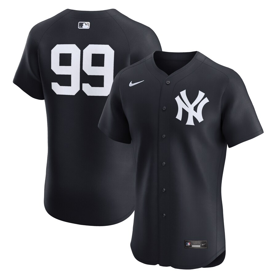 Men's New York Yankees Aaron Judge Nike Navy Alternate 2 Elite Jersey - ujerseystore