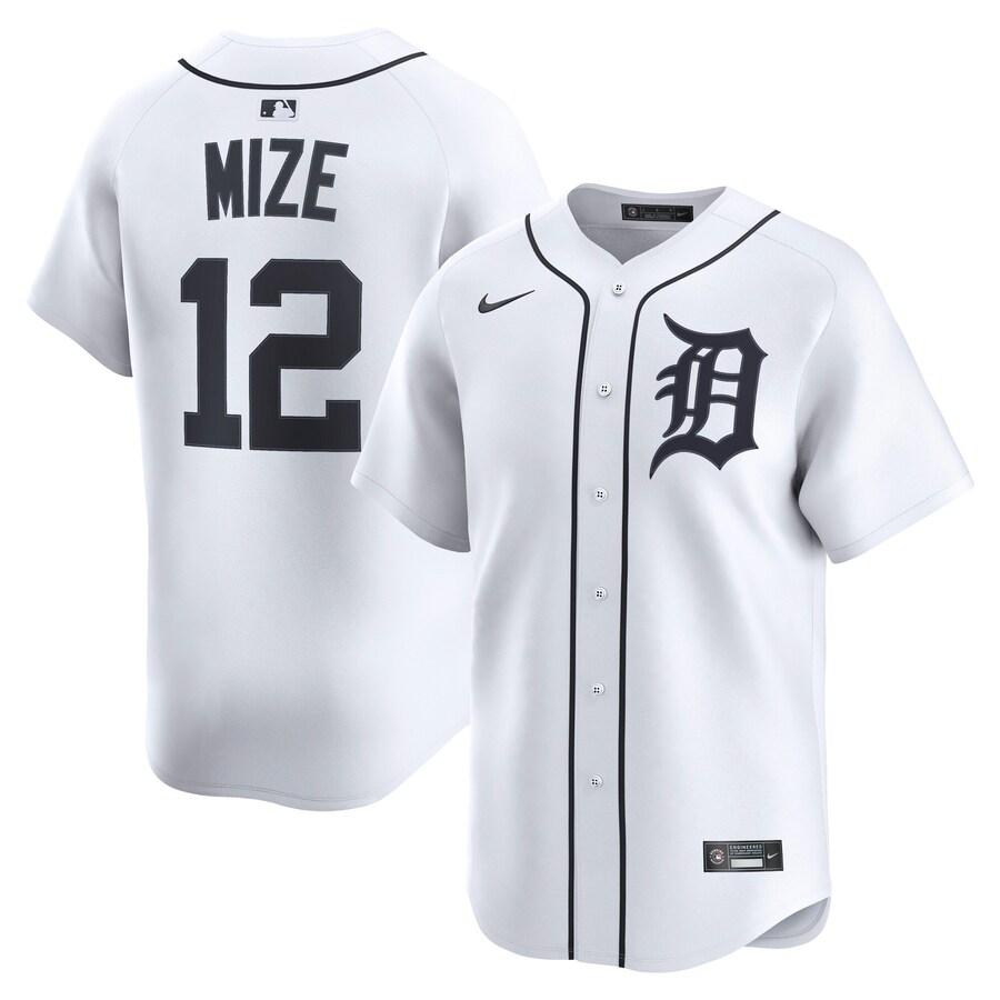 Men's Detroit Tigers Casey Mize Nike White Home Limited Player Jersey - ujerseystore