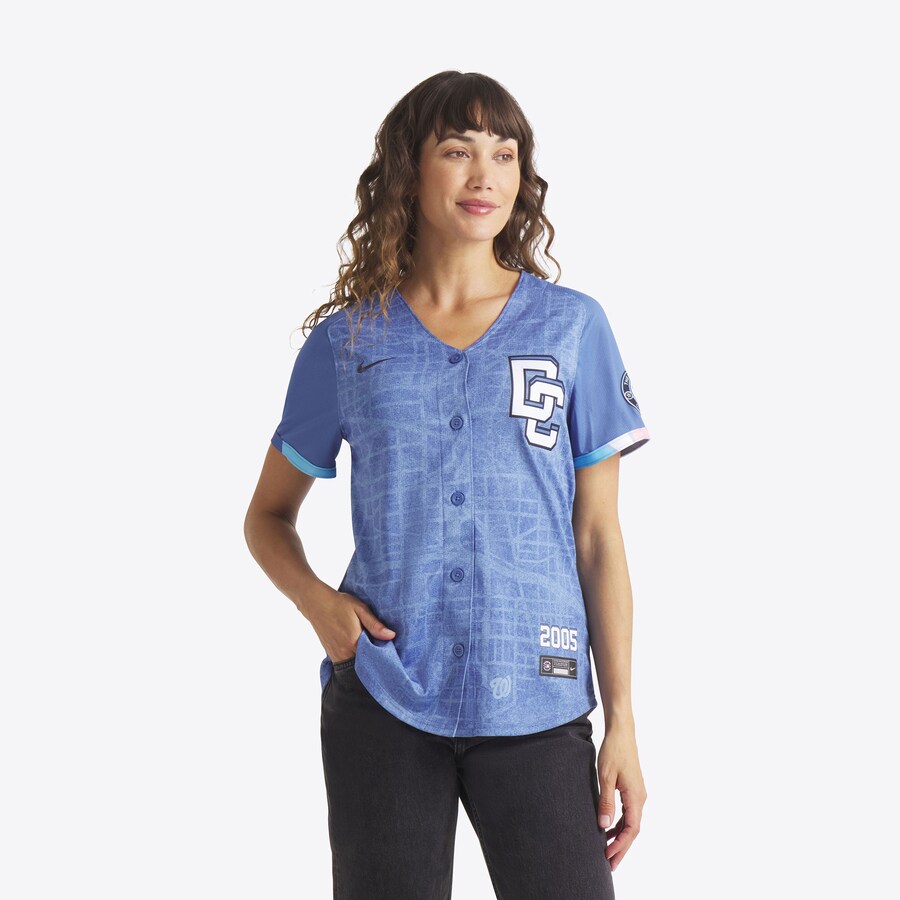 Women's Washington Nationals CJ Abrams Nike Blue 2025 City Connect Limited Jersey - ujerseystore