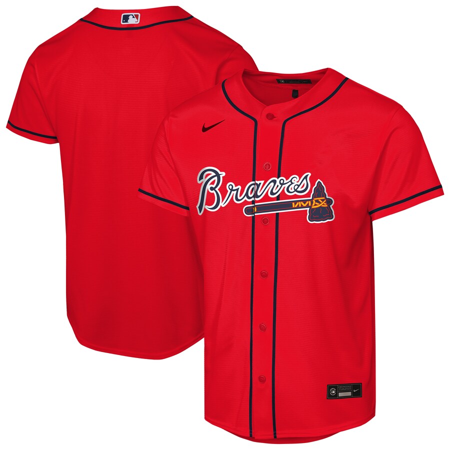 Youth Atlanta Braves Nike Red Alternate 2 Replica Jersey - ujerseystore