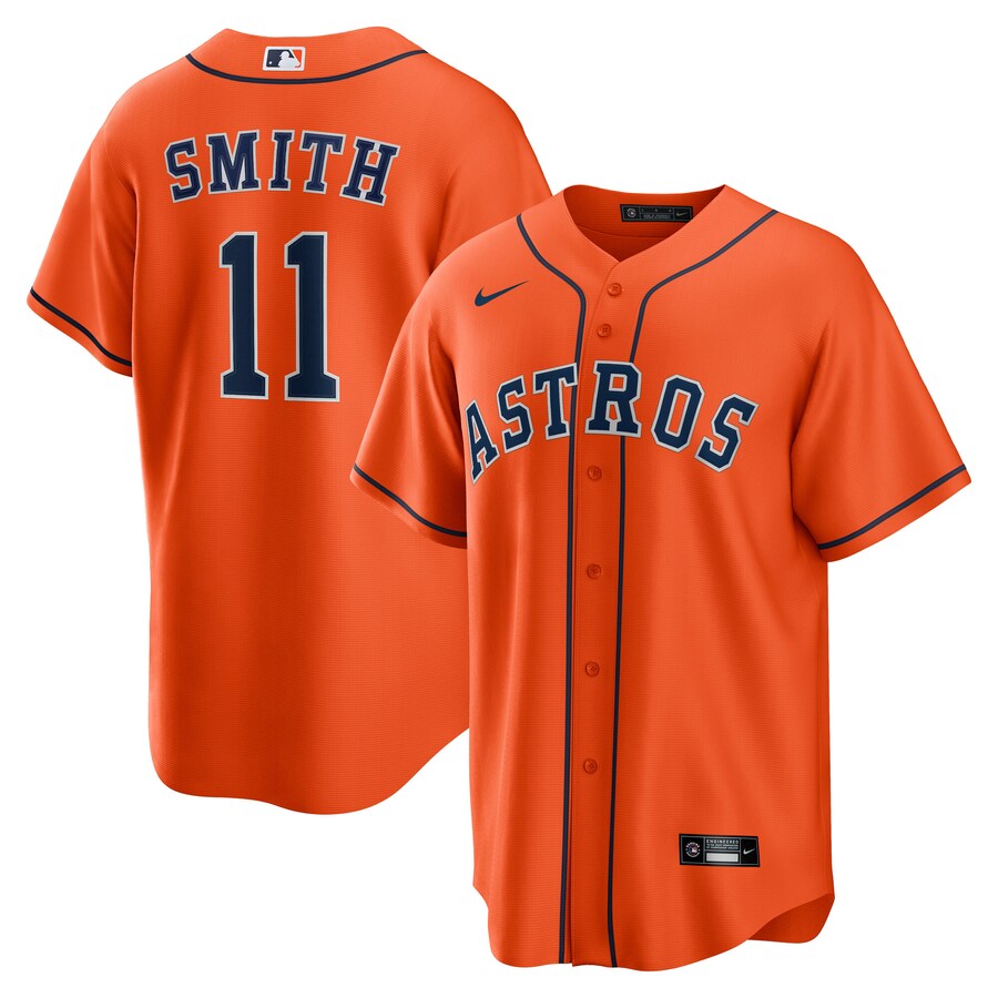 Men's Houston Astros Cam Smith Nike Orange Alternate Replica Jersey - ujerseystore