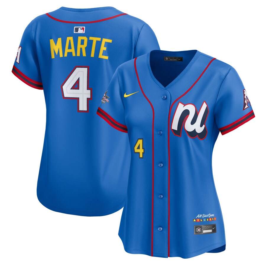 Women's National League Ketel Marte Nike Blue 2025 All-Star Edition Limited Player Jersey - ujerseystore