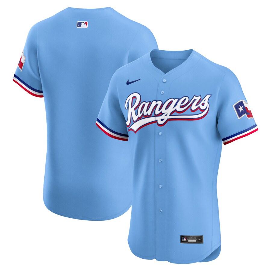 Men's Texas Rangers Nike Light Blue Alternate Elite Jersey - ujerseystore