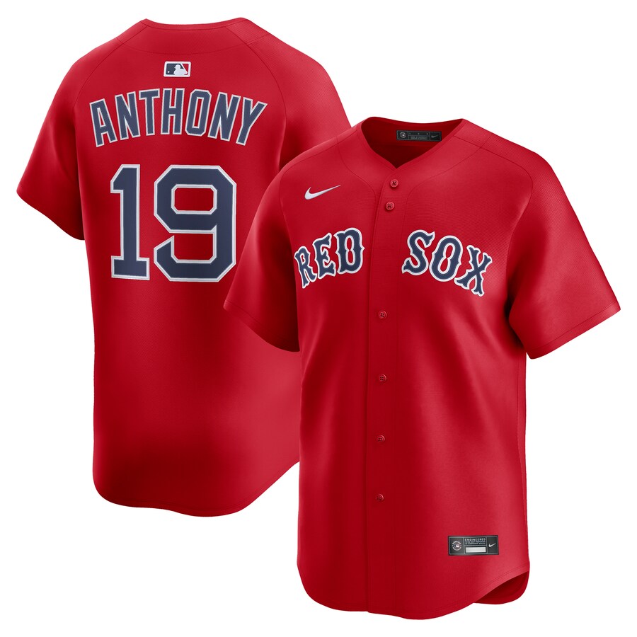 Men's Boston Red Sox Roman Anthony Nike Red Alternate Limited Player Jersey - ujerseystore