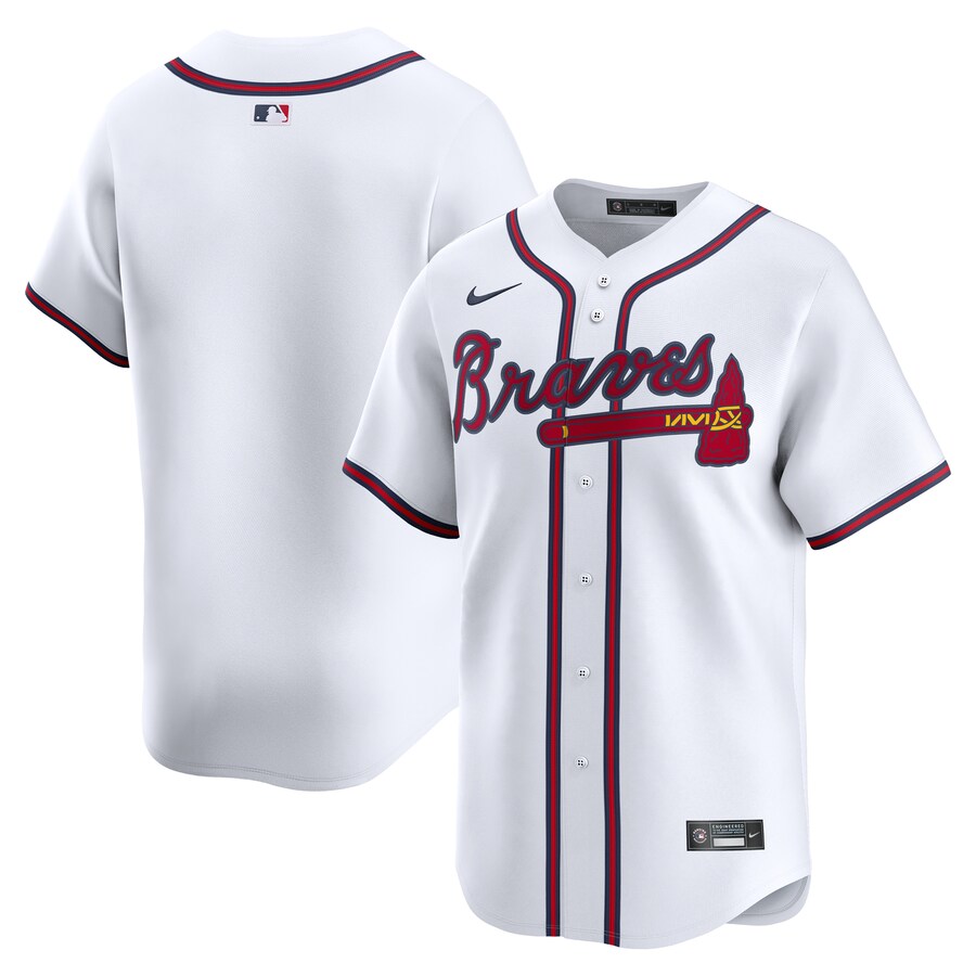 Men's Atlanta Braves Nike White Home Limited Jersey - ujerseystore