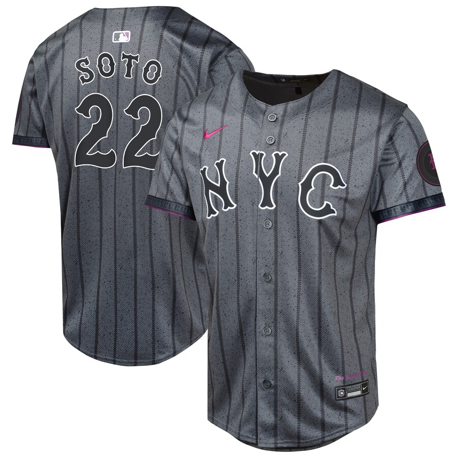 Youth New York Mets Juan Soto Nike Gray City Connect Limited Jersey - ujerseystore