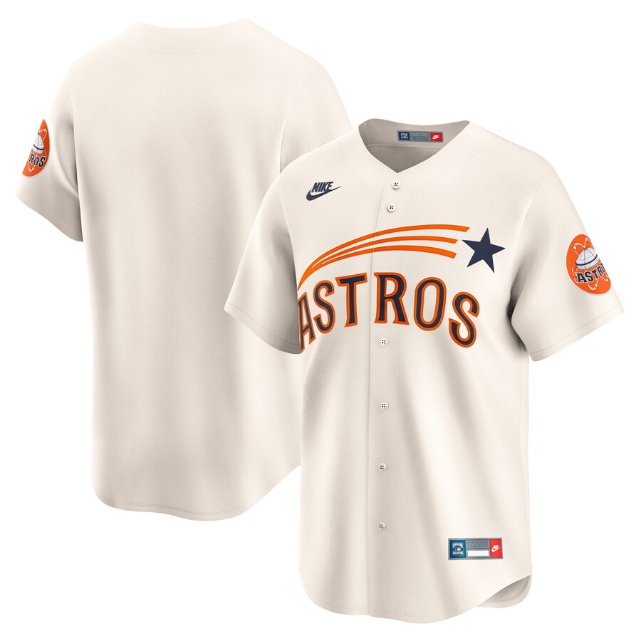Men's Houston Astros Nike Cream Cooperstown Collection Limited Jersey - ujerseystore