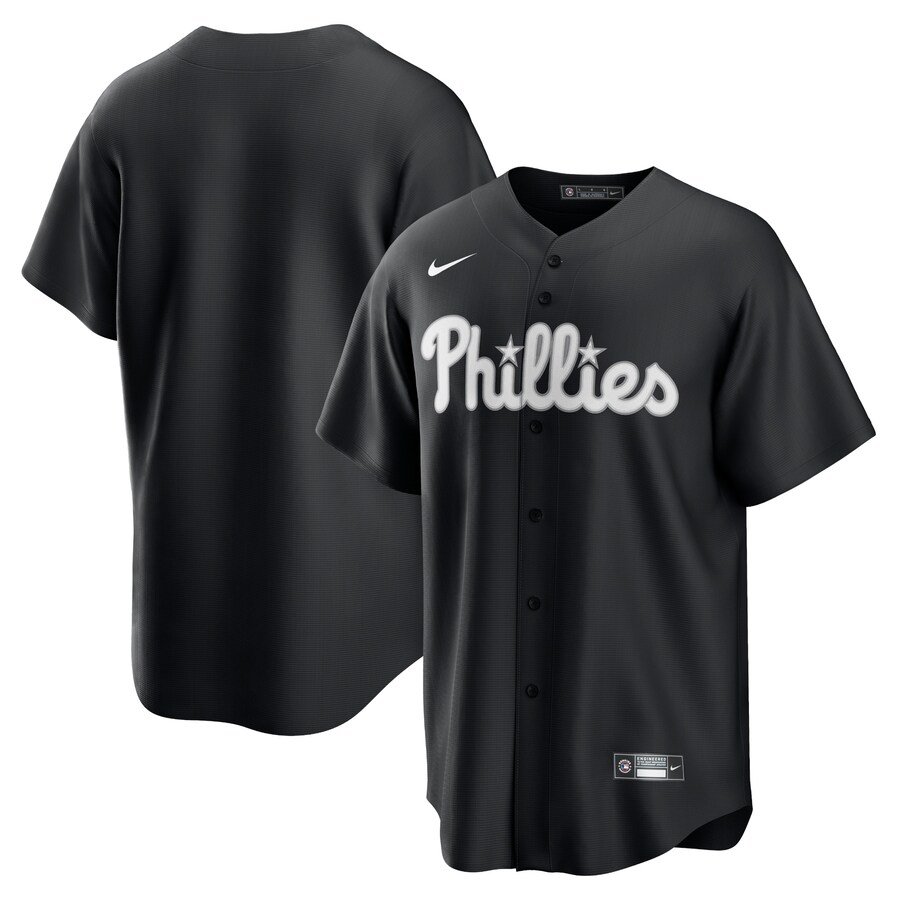 Men's Philadelphia Phillies Nike Black Lights Out Replica Jersey - ujerseystore