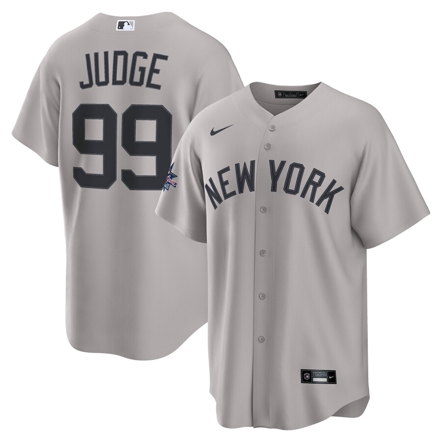 Men's New York Yankees Aaron Judge Nike Gray 2025 MLB All-Star Game Road Limited Player Jersey - ujerseystore
