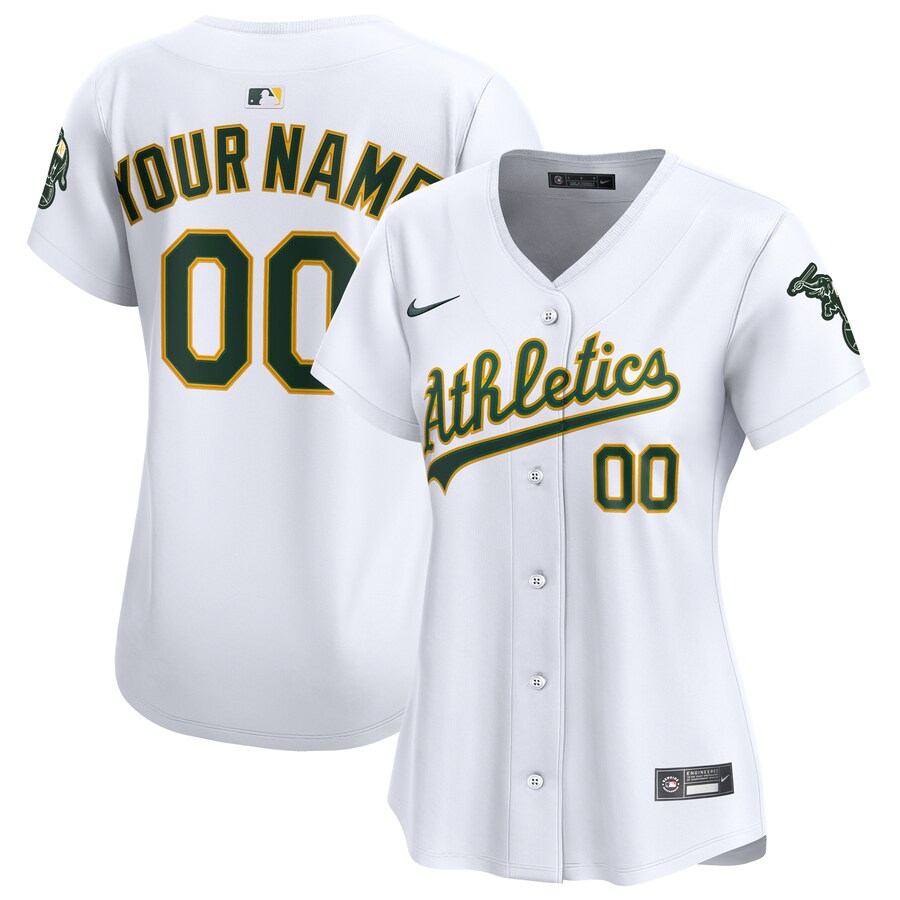 Women's Athletics Nike White Home Limited Custom Jersey - ujerseystore