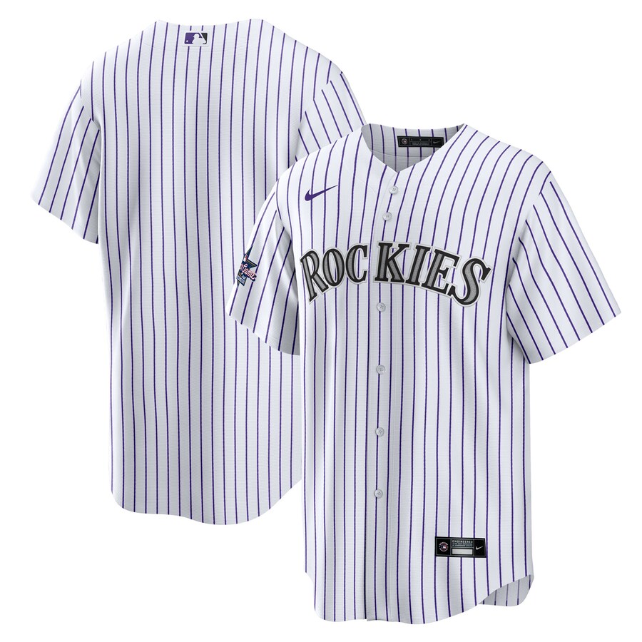 Men's Colorado Rockies Nike White 2025 MLB All-Star Game Home Replica Jersey - ujerseystore