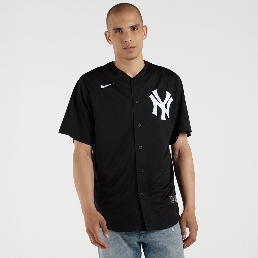 Men's New York Yankees Aaron Judge Nike Black Lights Out Replica Player Jersey - ujerseystore