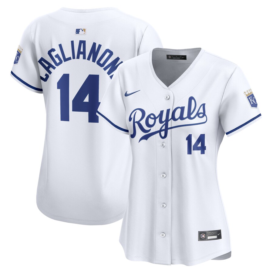 Women's Kansas City Royals Jac Caglianone Nike White Home Limited Player Jersey - ujerseystore