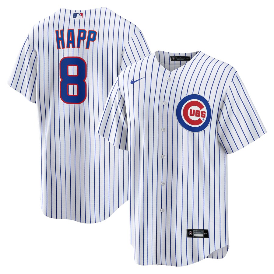 Men's Chicago Cubs Ian Happ Nike White Home Replica Player Jersey - ujerseystore