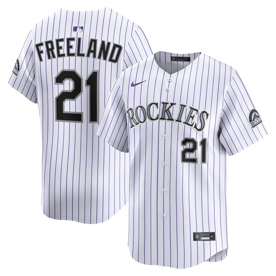 Men's Colorado Rockies Kyle Freeland Nike White Home Limited Player Jersey - ujerseystore
