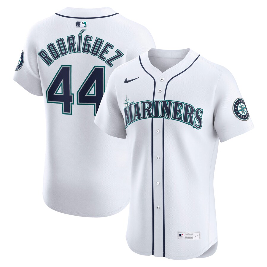 Men's Seattle Mariners Julio Rodríguez Nike White Home Elite Jersey - ujerseystore