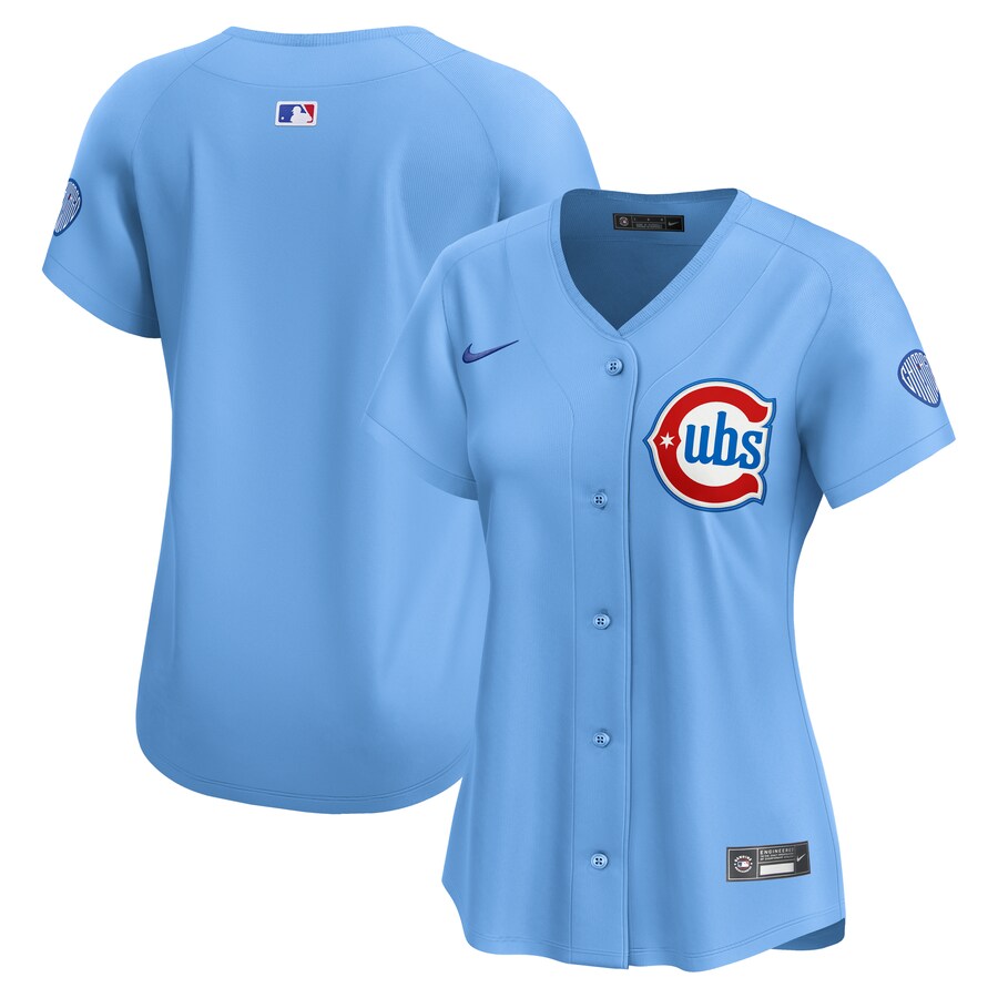 Women's Chicago Cubs Nike Light Blue Alternate Limited Jersey - ujerseystore