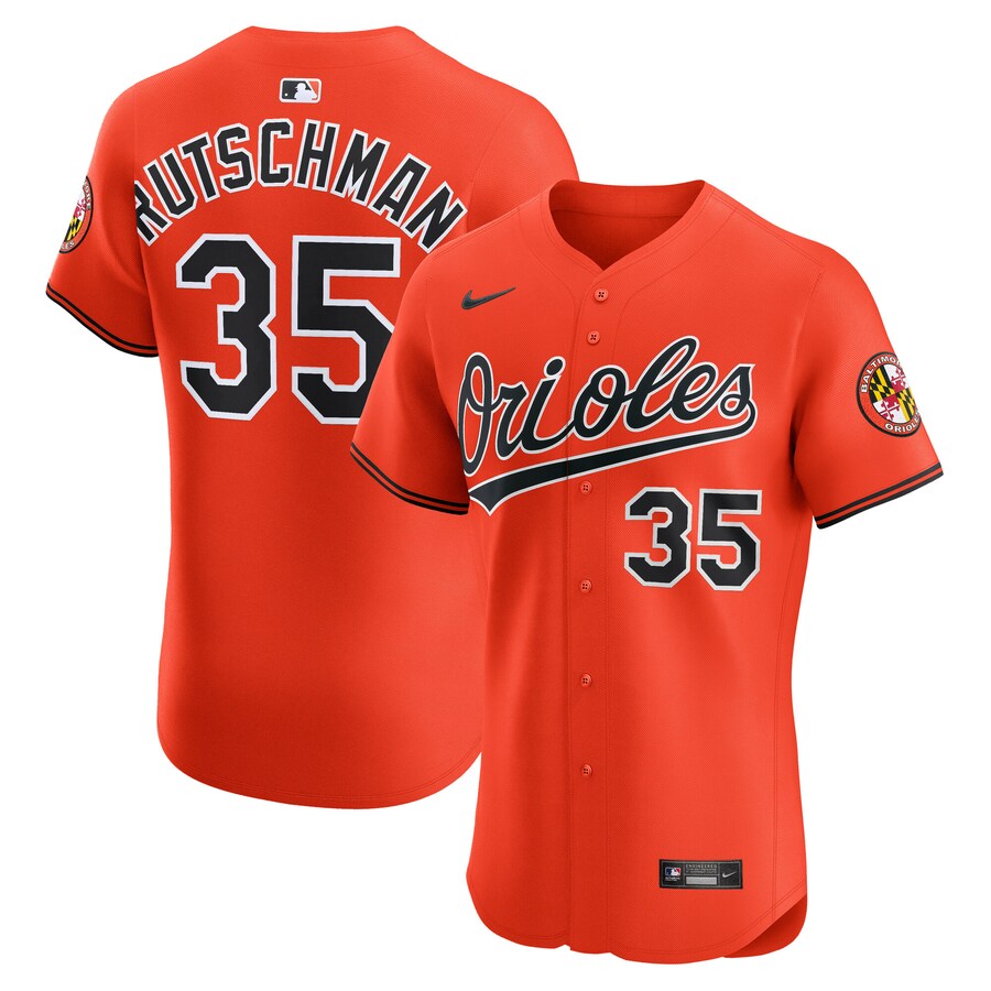 Men's Baltimore Orioles Adley Rutschman Nike Orange Alternate 2 Elite Jersey - ujerseystore