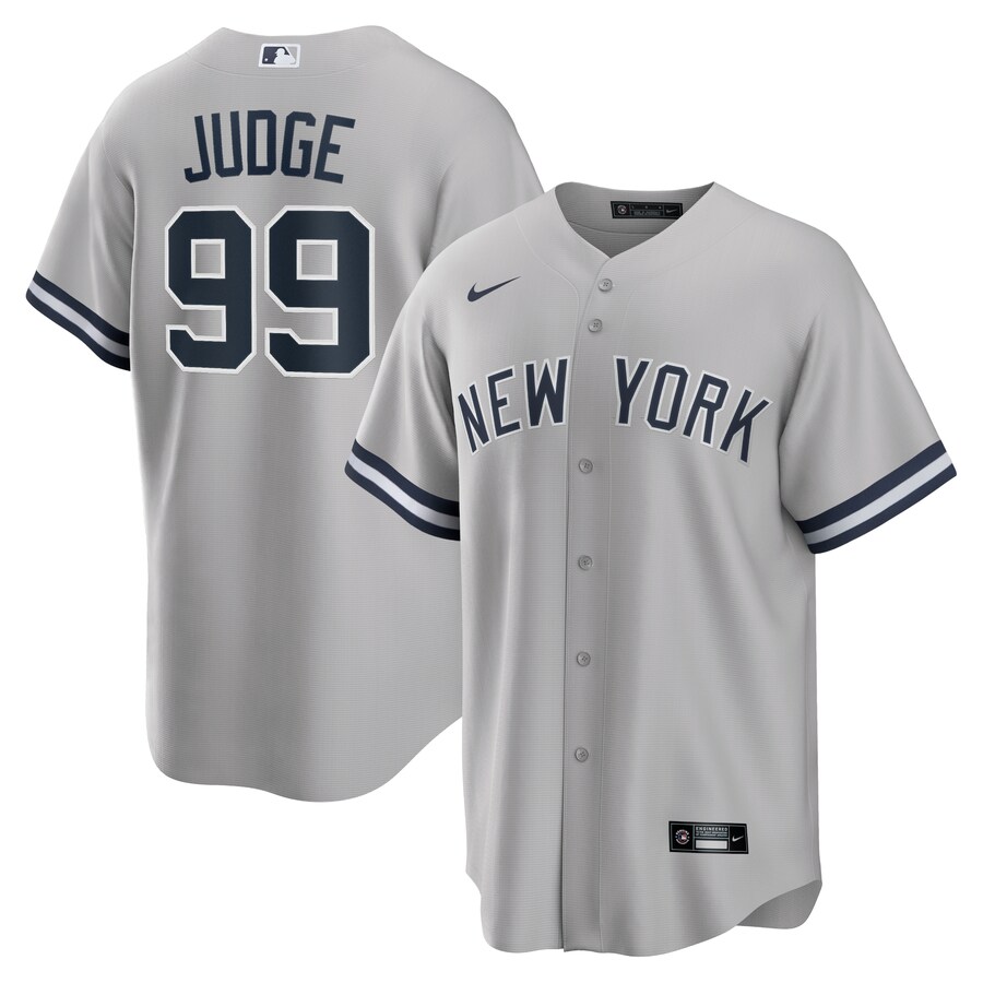 Men's New York Yankees Aaron Judge Nike Gray Road Replica Player Name Jersey - ujerseystore