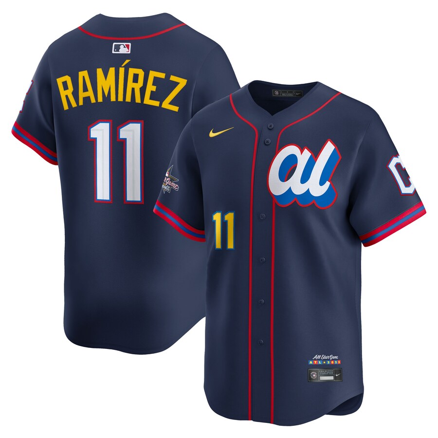 Men's American League José Ramírez Nike Navy 2025 All-Star Edition Limited Player Jersey - ujerseystore