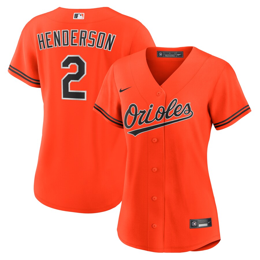 Women's Baltimore Orioles Gunnar Henderson Nike Orange Alternate 2 Replica Jersey - ujerseystore
