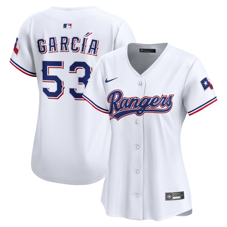 Women's Texas Rangers Adolis Garcia Nike White Home Limited Jersey - ujerseystore