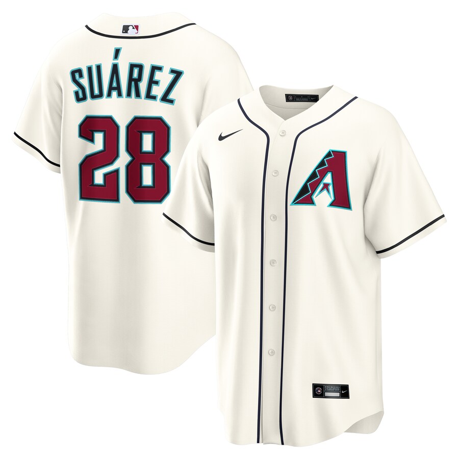 Men's Arizona Diamondbacks Eugenio Suárez Nike Cream Home Replica Jersey - ujerseystore