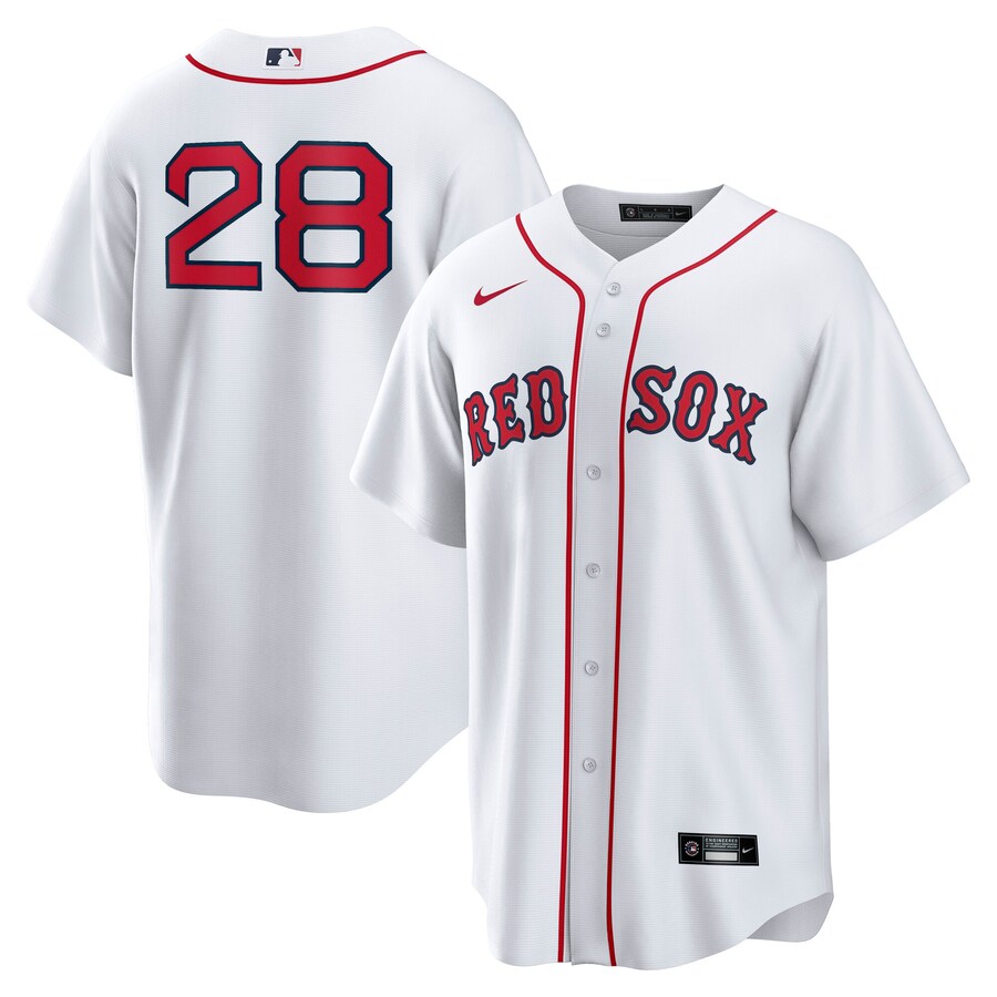 Men's Boston Red Sox Kristian Campbell Nike White Home Replica Jersey - ujerseystore