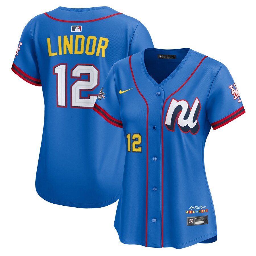 Women's National League Francisco Lindor Nike Blue 2025 All-Star Edition Limited Player Jersey - ujerseystore