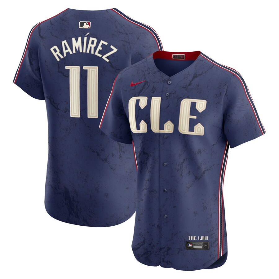 Men's Cleveland Guardians José Ramírez Nike Navy City Connect Elite Jersey - ujerseystore