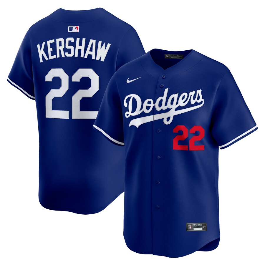 Men's Los Angeles Dodgers Clayton Kershaw Nike Royal Alternate 2 Limited Player Jersey - ujerseystore