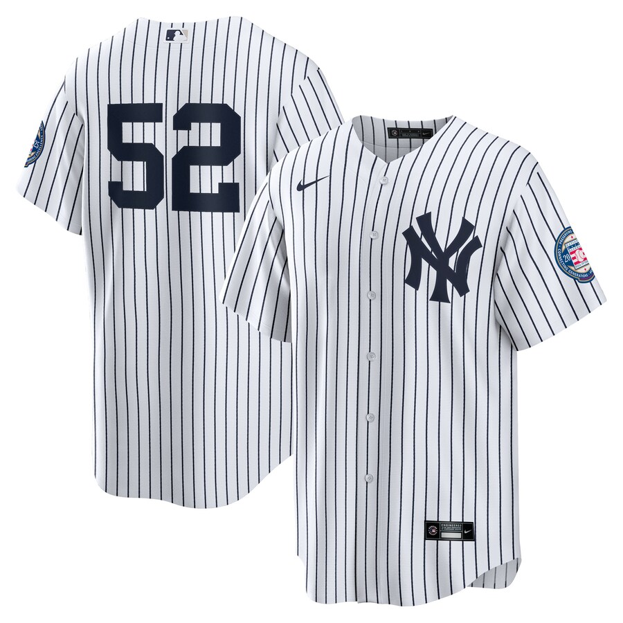 Men's New York Yankees CC Sabathia Nike White 2025 Baseball Hall of Fame Name & Number Retired Replica Jersey - ujerseystore