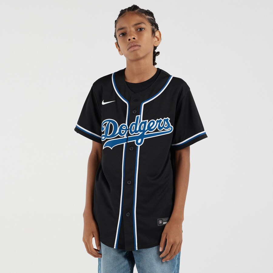 Youth Los Angeles Dodgers Shohei Ohtani Nike Black Lights Out Replica Player Jersey - ujerseystore