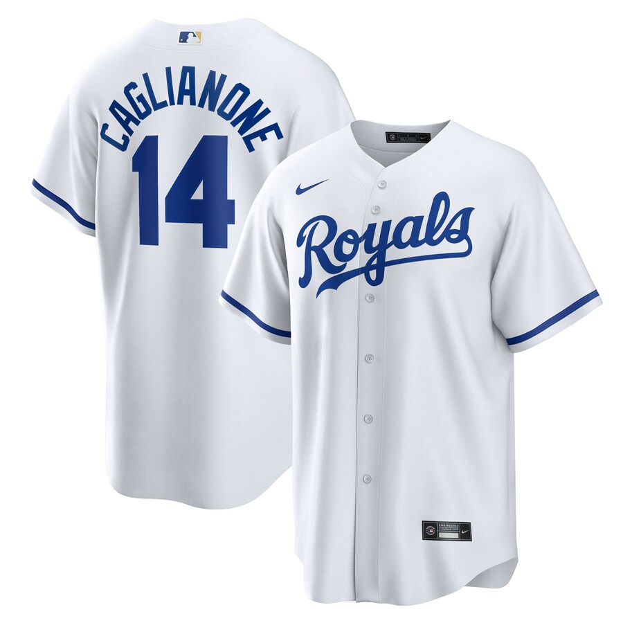 Men's Kansas City Royals Jac Caglianone Nike White Home Replica Jersey - ujerseystore
