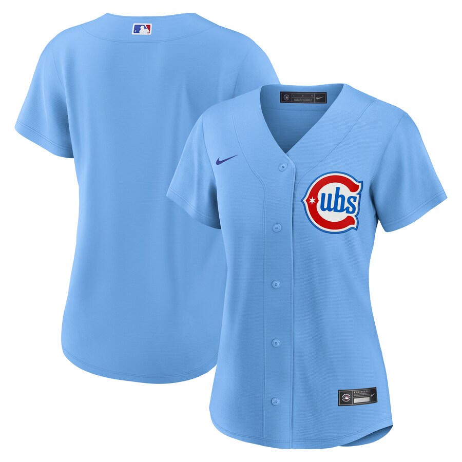 Women's Chicago Cubs Nike Light Blue Alternate 2 Replica Jersey - ujerseystore