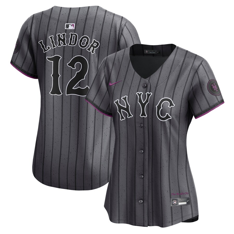 Women's New York Mets Francisco Lindor Nike Gray City Connect Limited Jersey - ujerseystore