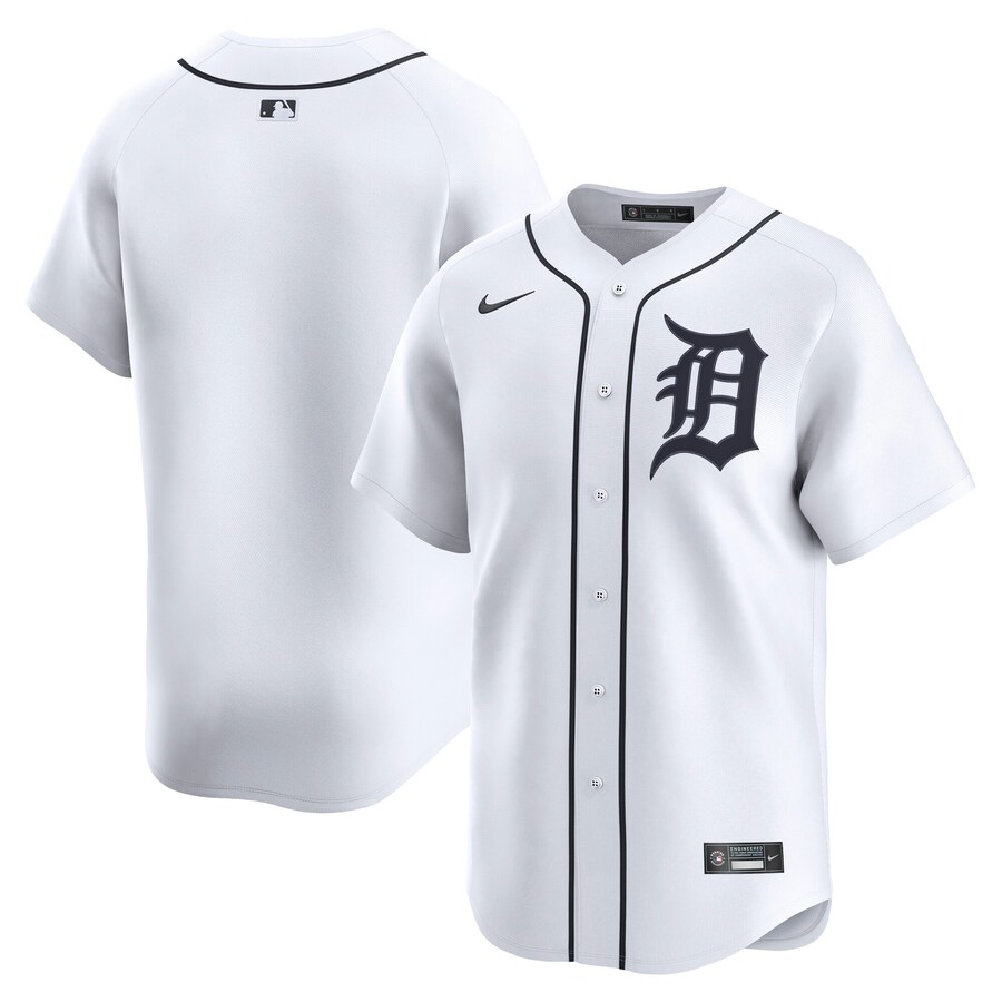 Men's Detroit Tigers Nike White Home Limited Jersey - ujerseystore