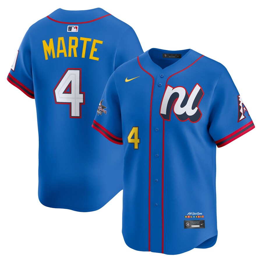 Men's National League Ketel Marte Nike Blue 2025 All-Star Edition Limited Player Jersey - ujerseystore