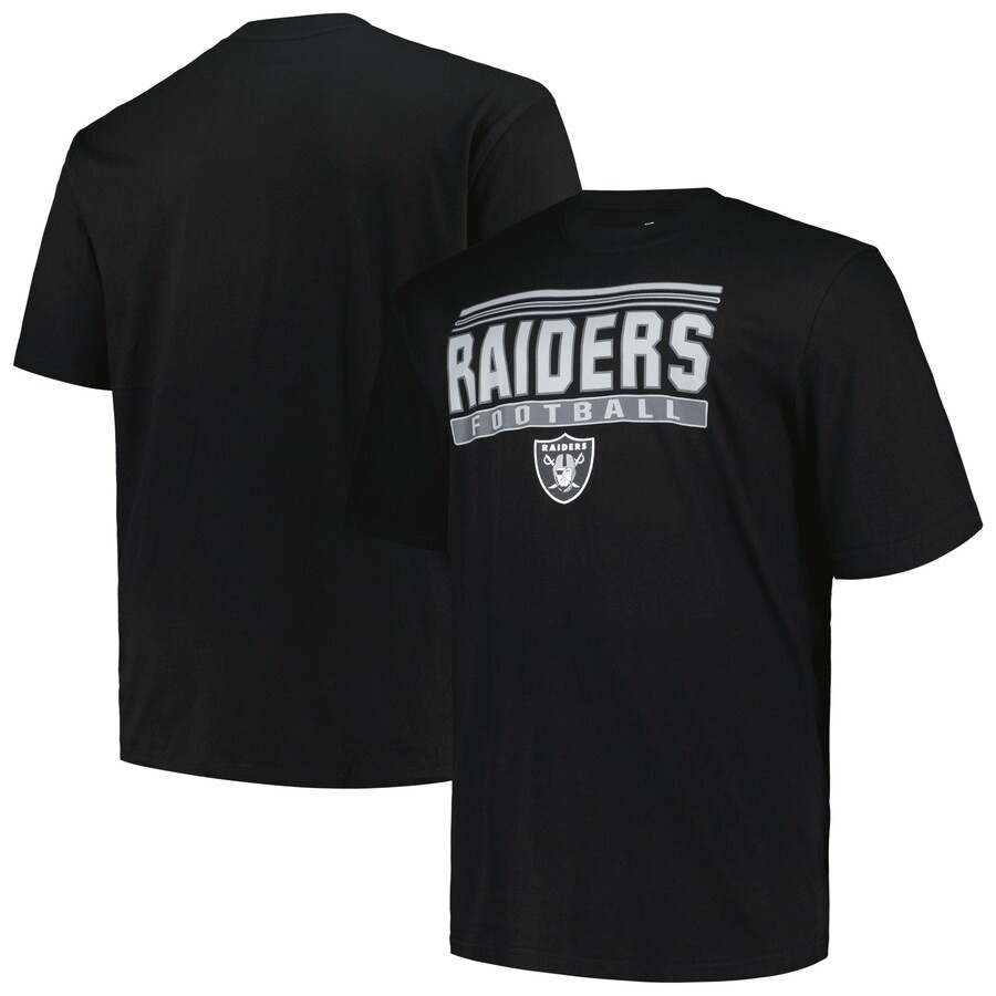 Men's Las Vegas Raiders Fanatics Black Big & Tall Pop T-Shirt - ujerseystore