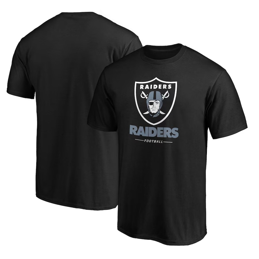 Men's Las Vegas Raiders Black Team Lockup T-Shirt - ujerseystore