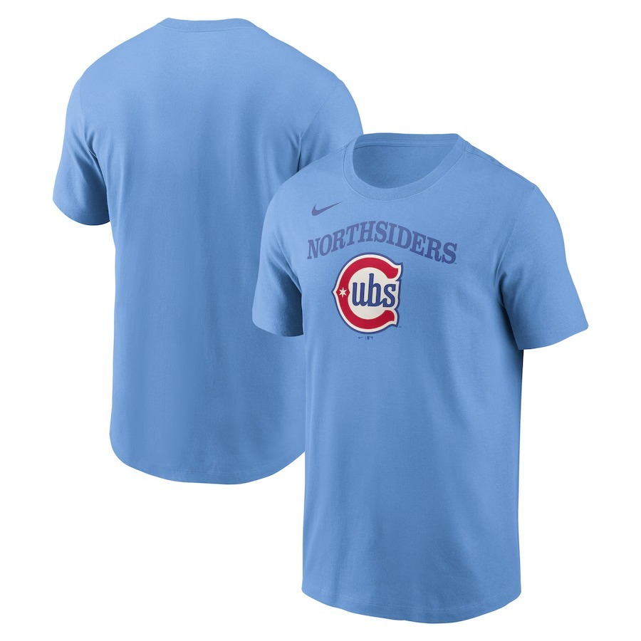 Men's Chicago Cubs Nike Baby Blue Alternate T-Shirt - ujerseystore