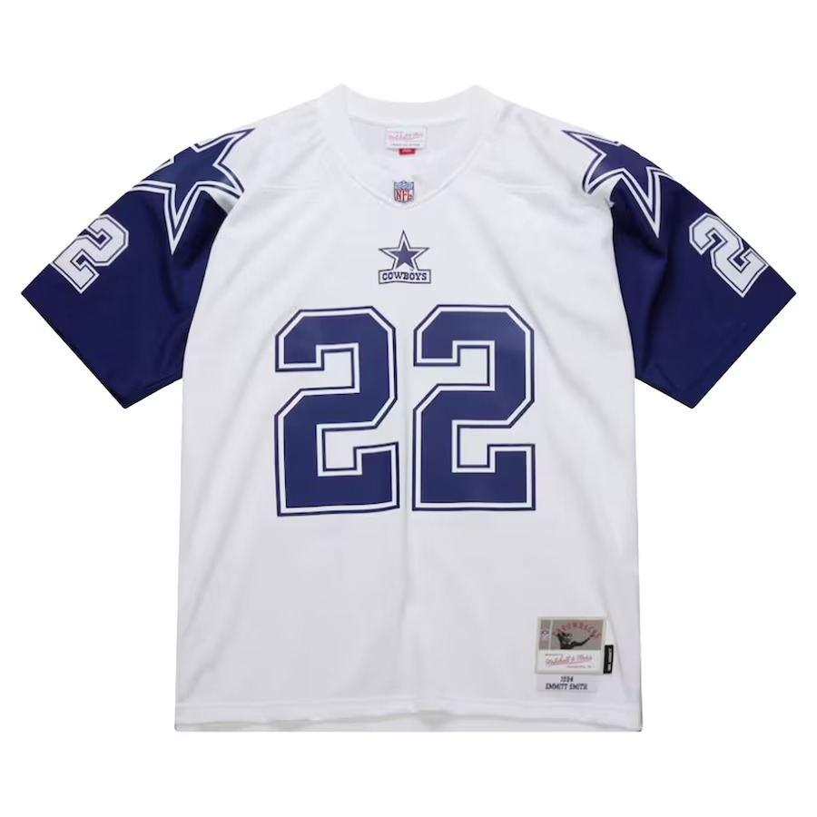 Men's Dallas Cowboys Emmitt Smith Mitchell & Ness White 1994 Alternate Legacy Replica Jersey - ujerseystore