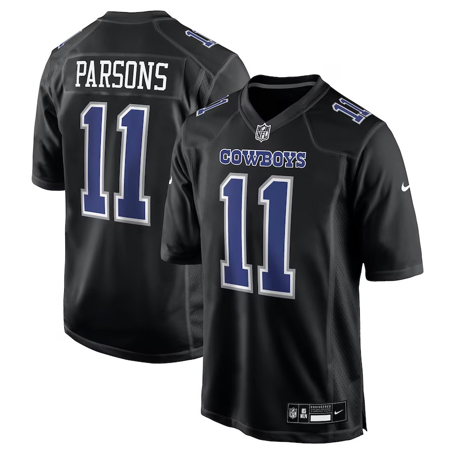 Men's Dallas Cowboys Micah Parsons Nike Carbon Black Fashion Game Jersey - ujerseystore