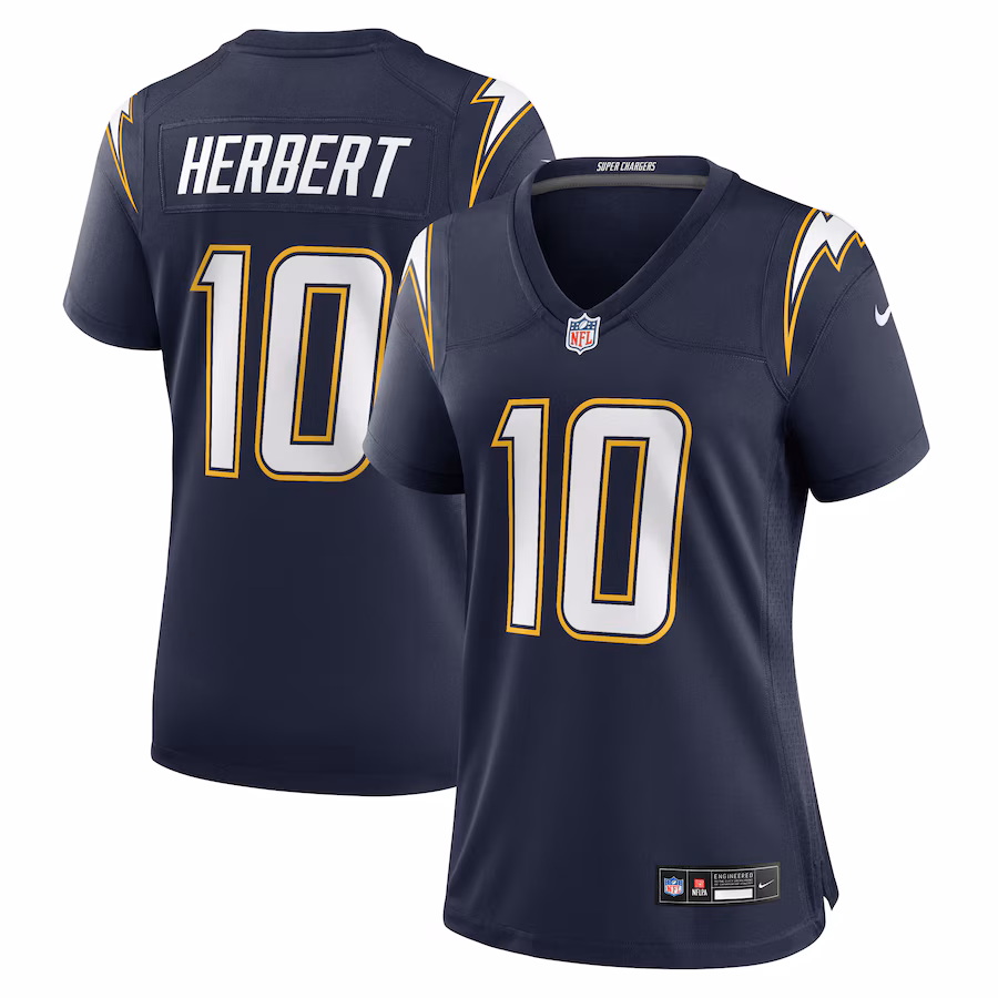 Women's Los Angeles Chargers Justin Herbert Nike Navy Alternate Super Chargers Game Jersey - ujerseystore