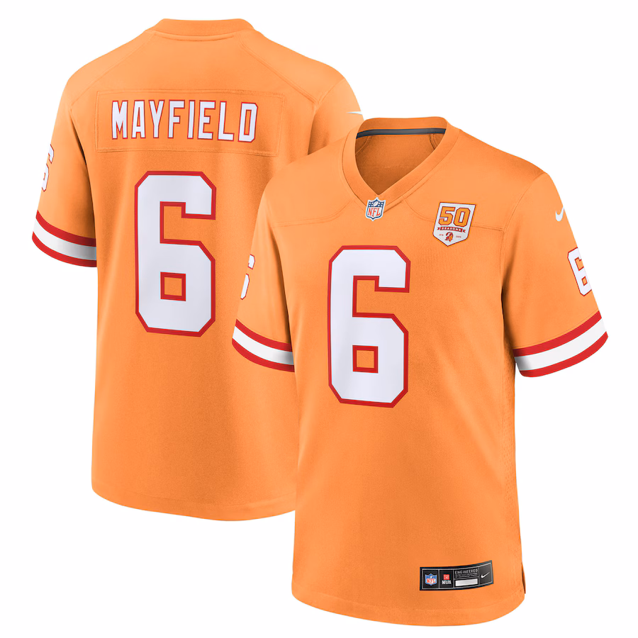Men's Tampa Bay Buccaneers Baker Mayfield Nike Creamsicle 50th Season Game Jersey - ujerseystore