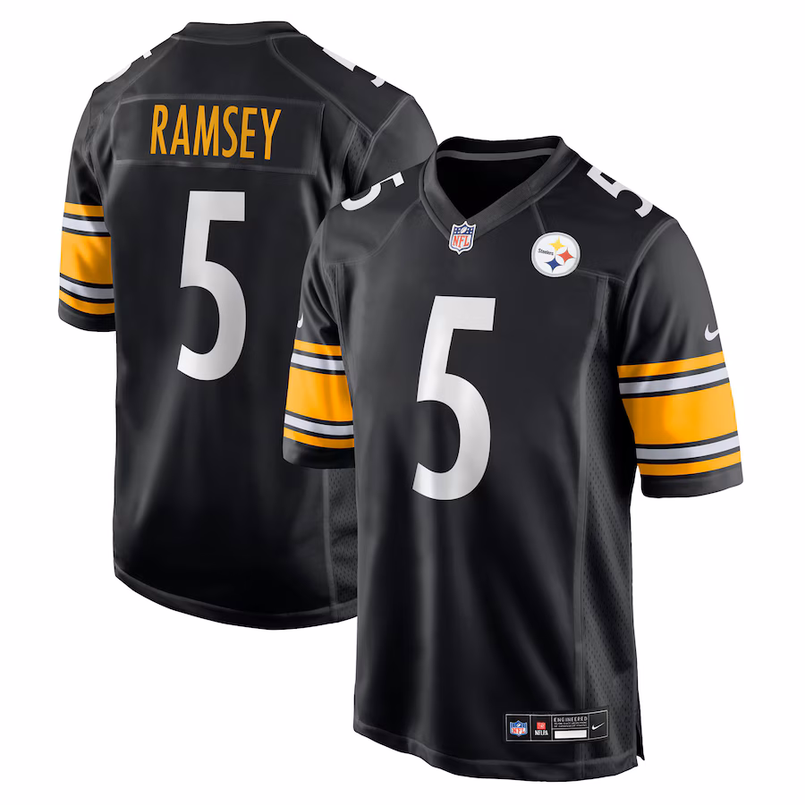 Men's Pittsburgh Steelers Jalen Ramsey Nike Black Team Game Jersey - ujerseystore