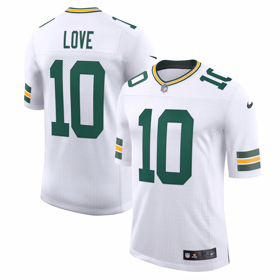 Men's Green Bay Packers Jordan Love Nike White Vapor Untouchable Limited Jersey - ujerseystore