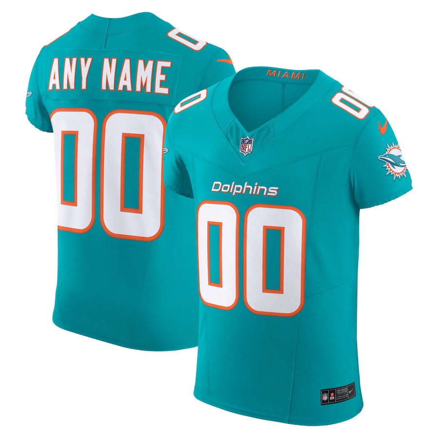 Men's Miami Dolphins Nike Aqua Vapor F.U.S.E. Elite Custom Jersey - ujerseystore