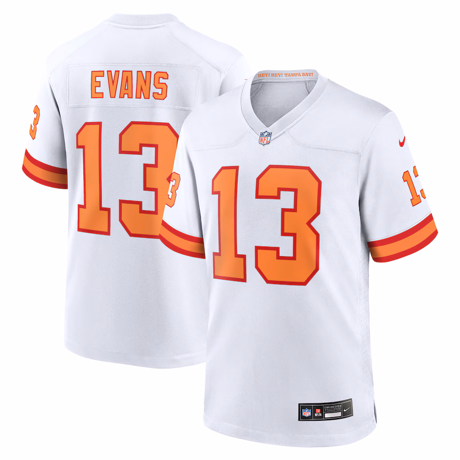 Men's '76 Tampa Bay Buccaneers Mike Evans Nike White Game Jersey - ujerseystore